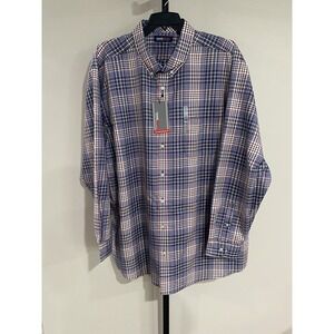 Travel Smart mens shirt button down red blue BIG TALL 3XT BRAND NEW‎ $69.50 A2